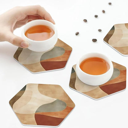Minimal Abstract Shapes Print Coasters