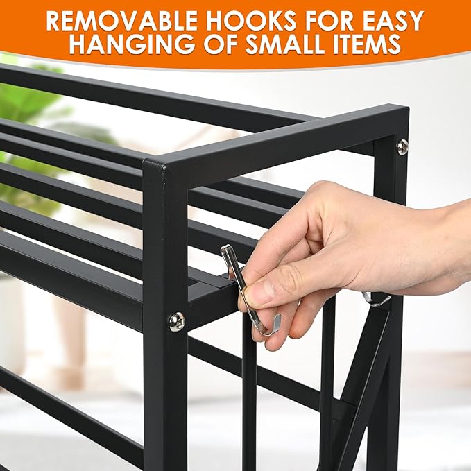 Book Carts 4 Tier 46.5x35.4x9.84 in Rolling Book Cart Large Capacity Bookshelf Storage Rack Mobile Book Storage with Wheels Cart for Home Office Living Room Classroom (Black)