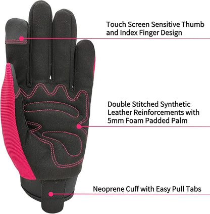 Thorn Proof&Puncture Resistant Gardening Gloves with Grip,Garden Gloves for Women, Leather Work Gloves,Gifts