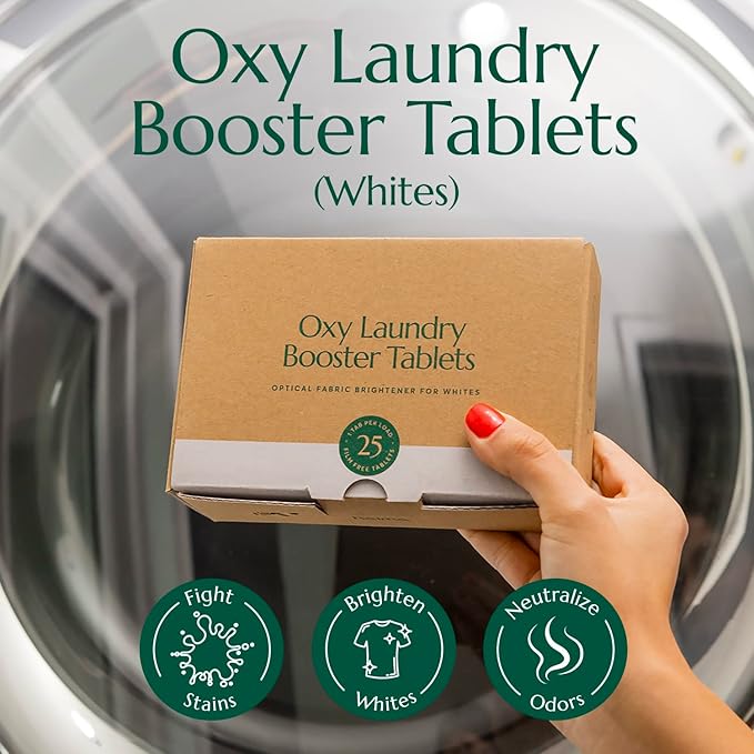 Cleanomic Oxy Booster Tablets (Whites) and Tablet Tin Bundle