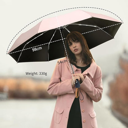 Color Glue Coating Sun Umbrella UV Protection Compact Folding Windproof Parasols Travel Auto Open Close Blocking UV 99.98%