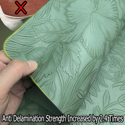 Spring Floral Pattern Placemats and Coasters Set, Embossed Flower Dinner Table