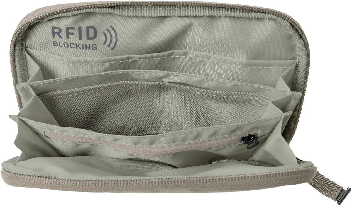 Eagle Creek Stash RFID Passport Wallet – Slim Travel Organizer with RFID Blocking – Secure Storage for Passport, Cards & Cash – Lightweight & Water-Resistant – Unisex – Storm Grey
