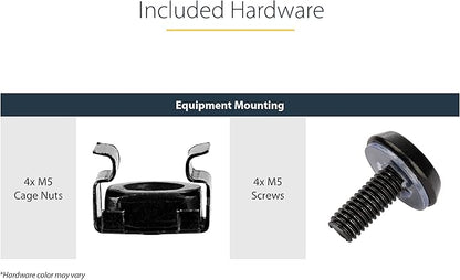 StarTech.com 2U Server Rack Shelf - Universal Vented Rack Mount Cantilever Tray for 19" Network Equipment Rack & Cabinet - Heavy Duty Steel - Weight Capacity 50lb/23kg - 16" Deep Shelf, TAA