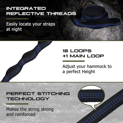 Camping Hammock, Portable Hammocks with Mosquito Net,Lightweight Nylon Parachute Hammock with 10ft Tree Straps,Camping Gear Must Haves for Travel,Hiking,Backpacking,Beach,Patio-Plaid Camouflage
