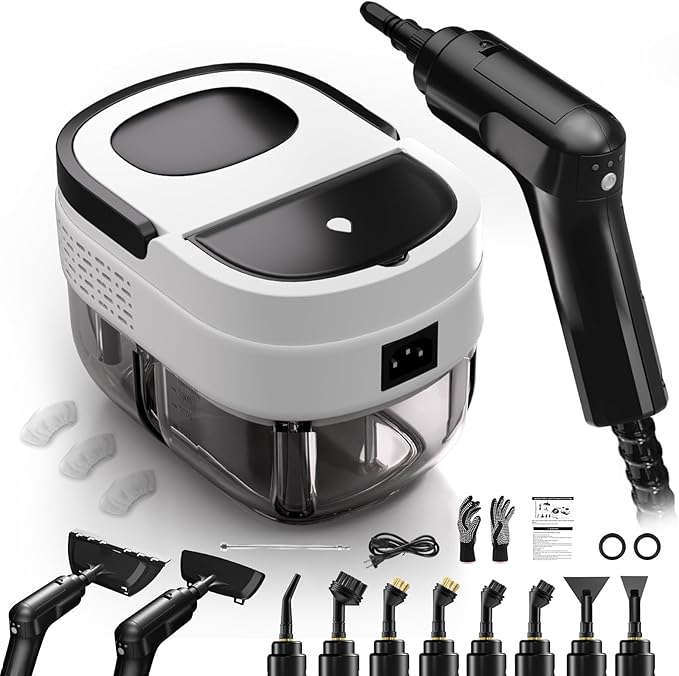 Steam Cleaner for Home, 2500w Steam Cleaner, High Pressure Steamer for Cleaning, 1.6L Water Tank, 3 Level Steam Control, High Heat Handheld Steamer for Kitchen, Bathroom, Upholstery, Car, Furniture