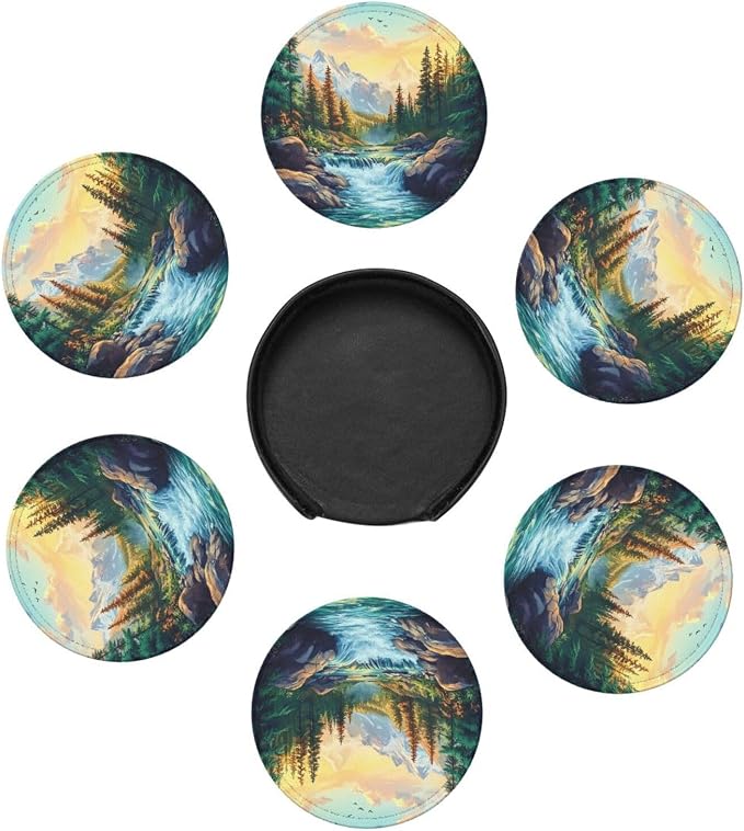 Mountains Nature Scenery Coasters