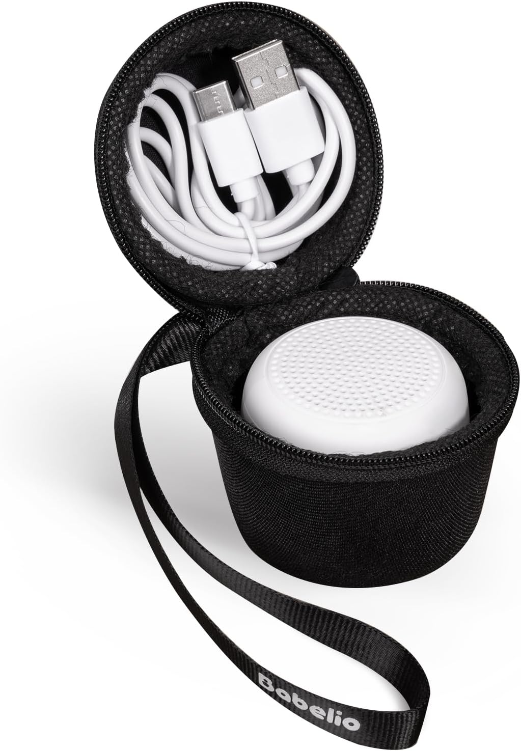 Babelio Portable Travel Case for Babelio Pocket Mini White Noise Machine, Double Stitch Zipper - Perfect for Traveling (CASE ONLY - Textile Black)