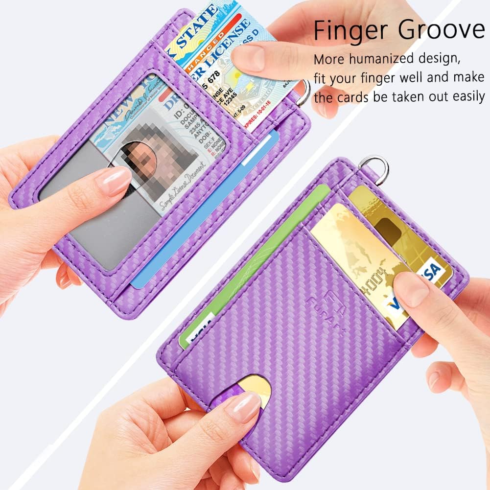 FurArt Slim Minimalist Wallet, Front Pocket Wallets, RFID Blocking, Credit Card Holder for Men & Women