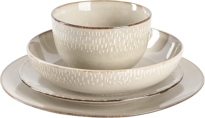 Gibson Elite Matisse 16-Piece Double Bowl Dinnerware Set – Service
