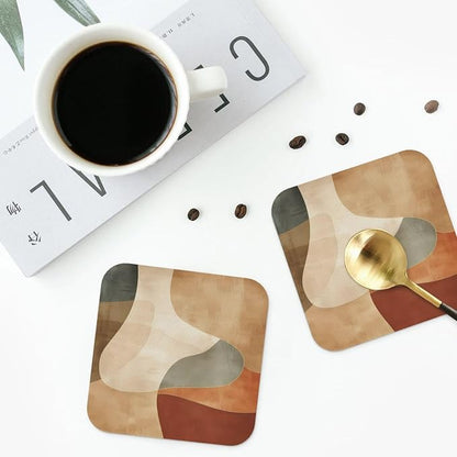 Minimal Abstract Shapes Print Coasters