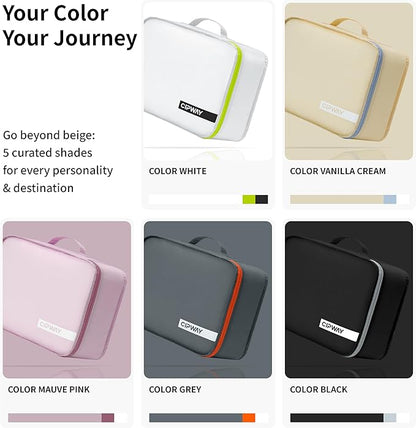 Cipway 5 Set Packing Cubes for Travel Suitcase Organizer for Accessories Luggage Carry On Suitcase Lightweight Black