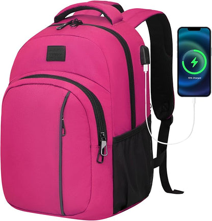 LARIPOP Travel Laptop Backpack,15.6 Inch Business Laptop backpack for Men Women with USB Charging Port,Water-Resistant Laptopack Weekender Daypack for Work College Computer