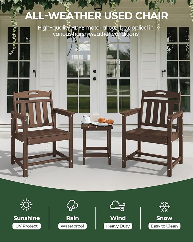 Set of 2 Weatherproof Patio Chairs