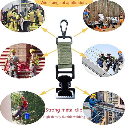 Glove Holder Clip Grabber for Work, Rescue Firefighter Turnout Gear With Alligator Clip, Utility Strap 4 Pieces