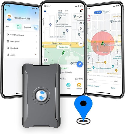 GPS Tracker for Vehicles Cars Long Battery Life to 90 Days, Strong Magnet, Unlimited Range, Geo-Fence, 4G Real Time Car Tracker Device Hidden Vehicle Tracking Devices, Subscription Needed
