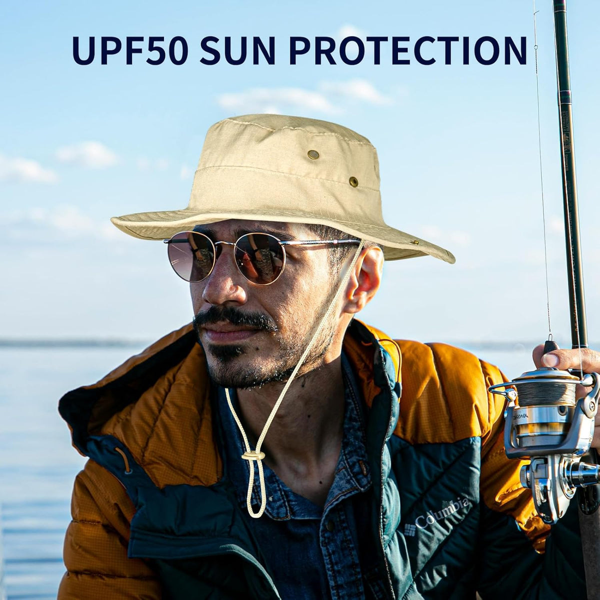 Sun Hats for Men Women Boonie Hat Foldable Fishing Hat UPF 50+ Bucket Hat for Fishing Hiking Garden Safari Beach