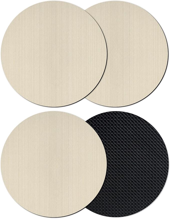 Cream Thin Lines Coasters Set of 4, Absorbent Coasters