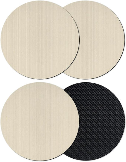 Cream Thin Lines Coasters Set of 4, Absorbent Coasters