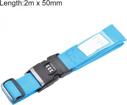 uxcell Luggage Straps Suitcase Belts with Buckle, Combination Lock, Adjustable Travel Packing Accessories