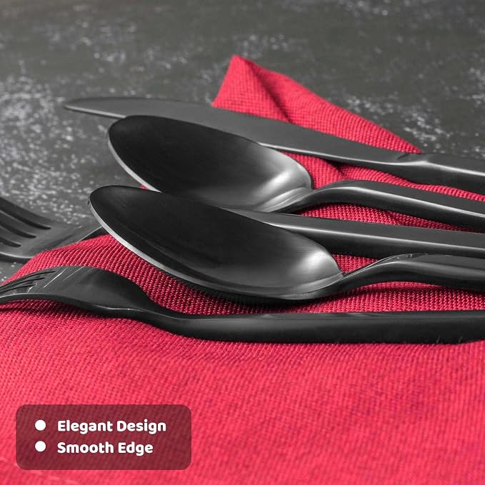 Alata Cube 45-Piece Forged Stainless Steel Flatware Set Cutlery Set