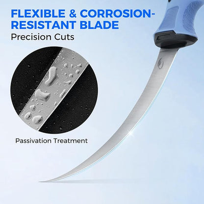 Calamus SwiftEdge Fillet Knife Set, Fishing Knife, G4116 German Stainless Steel, Ultra-Sharp & Flexible Blade, Rust & Corrosion-Resistant Blade, Non-Slip Handle, Fishing Gear, Fishing Gift For Men