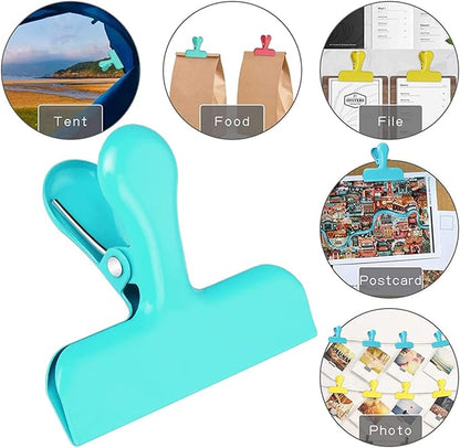 FINDMAG Heavy Duty Stainless Steel Chip Clips, Great for Kitchen Office to Seal Coffee, Chip Bags - Pack of 8
