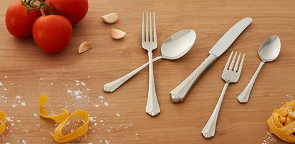 Oneida Silverware Set, Juilliard Fine Flatware 4-Piece Iced Teaspoon Set, Service For 4, Dishwasher Safe 18/10 Stainless Steel, Mirror Finish, Home Kitchen Utensils, Tall Drink Spoons (Silver 4 Piece)