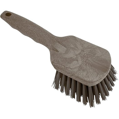 SPARTA 40541EC01 Plastic Scrub Brush, Utility Brush, Kitchen Brush With Hanging Hole For Cleaning, 8 Inches, Brown