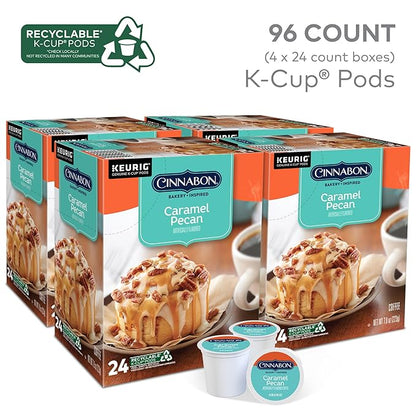 Cinnabon Caramel Pecan Coffee, Keurig Single Serve K-Cup Pods, 96 Count