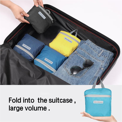 35L Foldable Waterproof Backpack For Outdoor Sports Travel Inside Wet Clothes Compartment Packable For Multiple