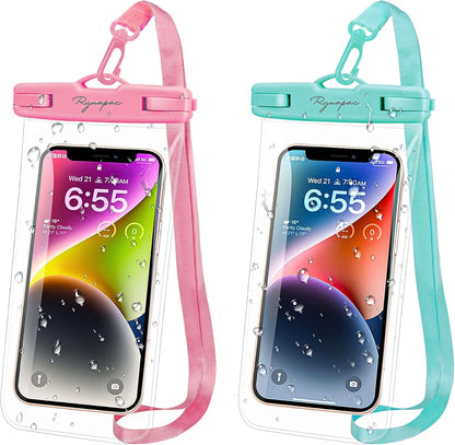 Waterproof Phone Pouch Bag - 7.5in Water Proof Cell Phone Case for Beach Travel Must Haves, IPX8 Dry Bag with Lanyard for iPhone 16 15 Pro Max Galaxy S24+ Pixel 8, Cruise Ship Essentials