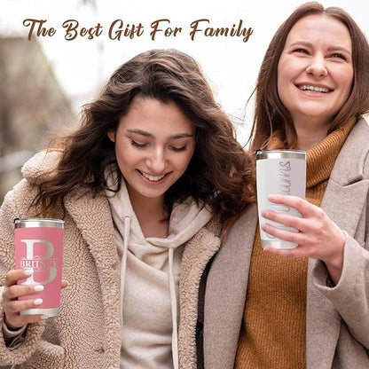 Made in USA - Personalized Tumbler with Engraved Name - Custom Coffee Mug Cup 20 Oz with Lid - Customized Employee Appreciation Gifts - Personalized Gifts for Men Women - Customized By Enterprise