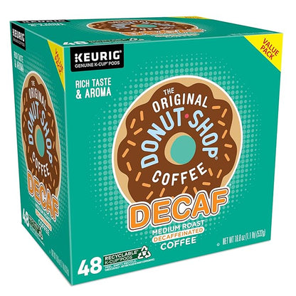 The Original Donut Shop Decaf Keurig Single-Serve K-Cup Pods, Medium Roast Coffee, 48 Count