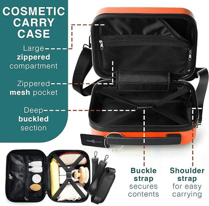 Luggage Sets 3 Piece, 22 Inch Carry on Luggage and 28 Inch Suitcases with Wheels Spinner, Durable Hard Shell Suitcase Set, Expandable Travel Suitcase, Orange