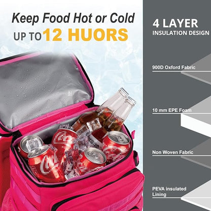 Tactical Backpack Cooler,Soft Lightweight Leakproof Cooler Backpack,Insulated Cooler Bag,Portable Soft Cooler Bag Waterproof for Beach, Travel, Camping, Picnic, Hiking