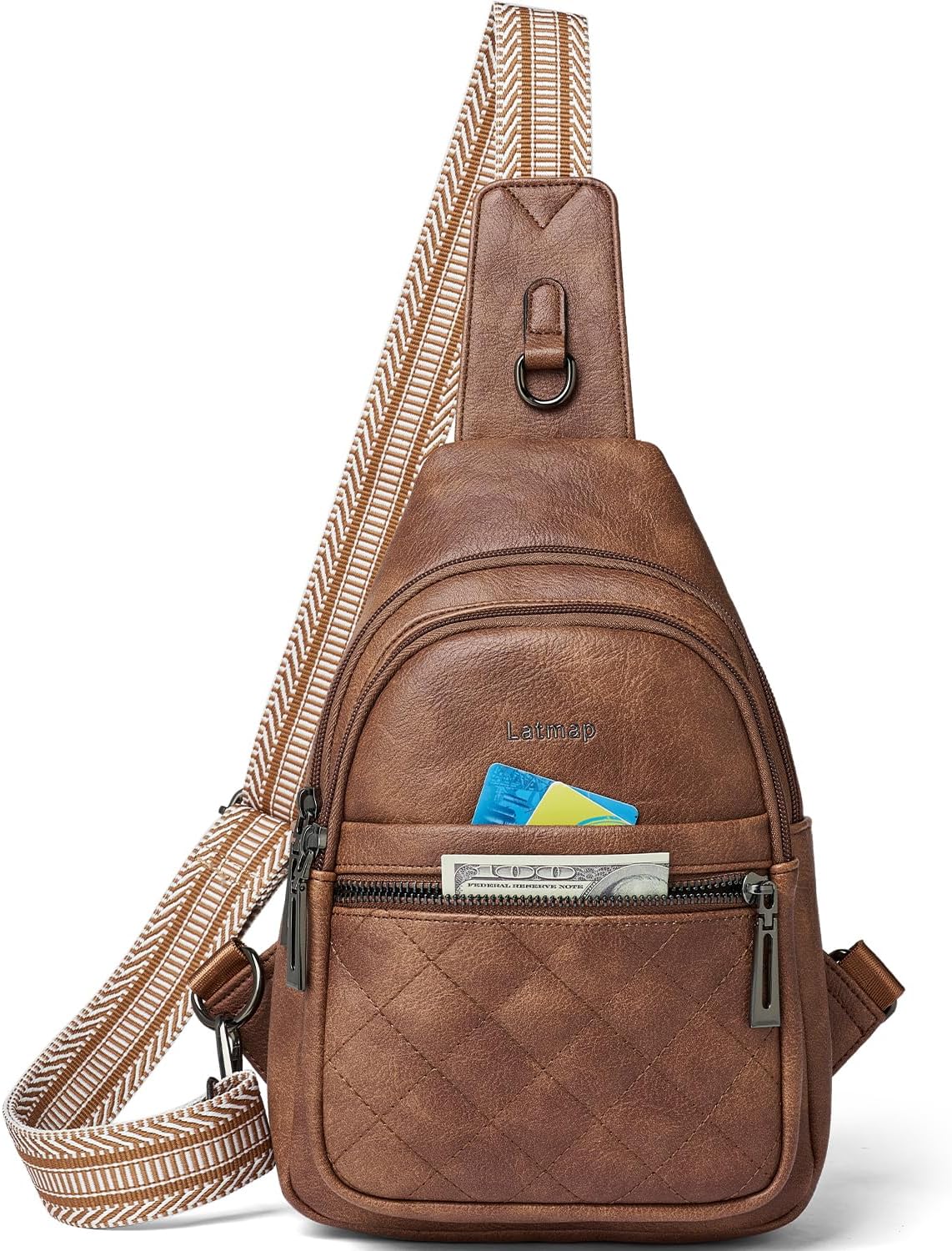 Sling Bag For Women Fanny Pack Crossbody Travel Shoulder Belt Bags Tote Backpack Purse Faux Leather