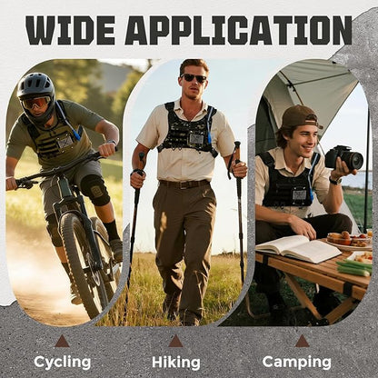 Hydration Vest（The design patent has been granted ）with 2L Water Bladder for Men and Women,Lightweight Adjustable Hydration Backpack,Reflective Running Hydration Chest Bag for Hiking Climbing Cycling