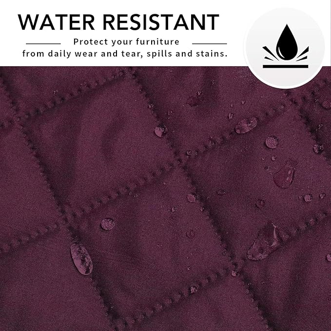 Easy-Going Sofa Slipcover L Shape Sofa Cover Sectional Couch Cover Furniture Protector Mat for Pets Dog Cat (Small,Wine/Wine)