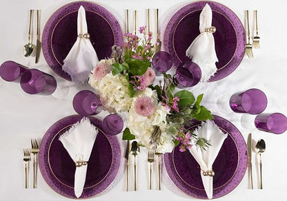 PLASTICPRO 128 Piece Combo Plates Set includes 64-7'' inch Plates & 64-10''
