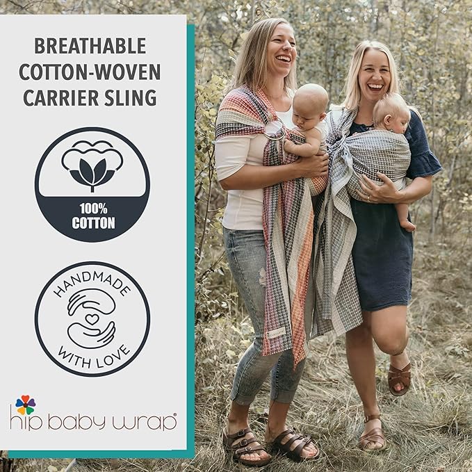 Hip Baby Wrap Ring Sling Baby Carrier for Infants and Toddlers - Beautiful, 100% Soft Cotton Baby Wraps Carrier For Babies 8-35 lbs - Perfect Baby Shower Gifts Moms And Dads - Nursing Cover (Midnight)