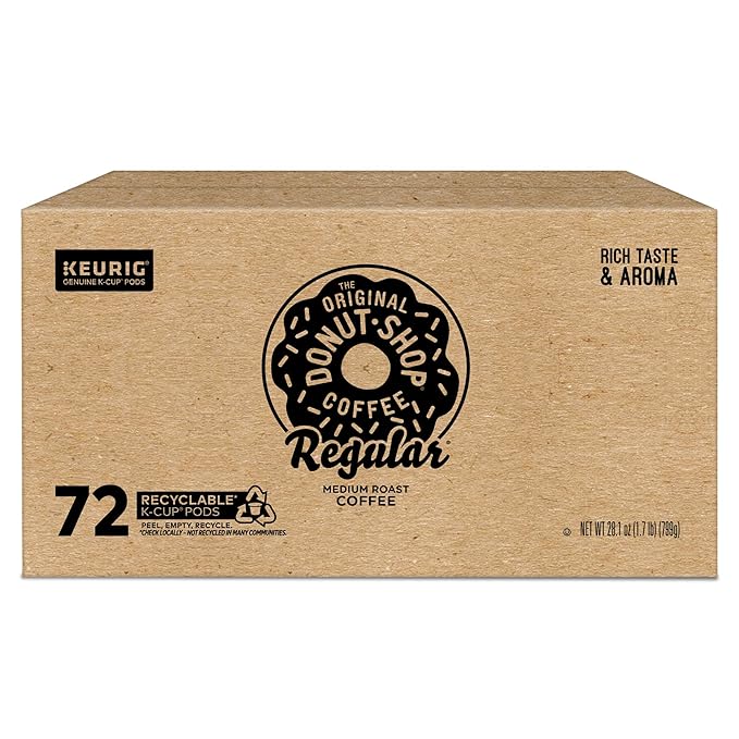 The Original Donut Shop Regular Keurig Single-Serve K-Cup Pods, Medium Roast Coffee, 72 Count