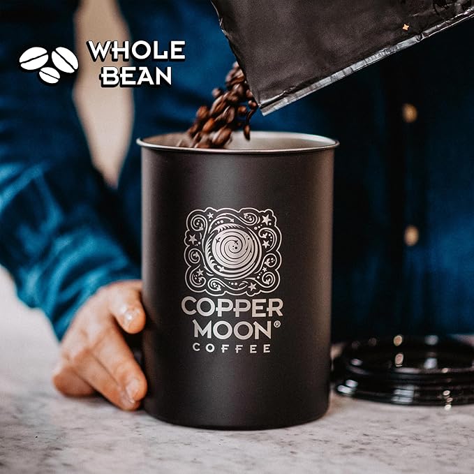 Copper Moon Dark Roast Whole Bean Coffee, Rainforest Reserve Organic Blend, 2 Lb