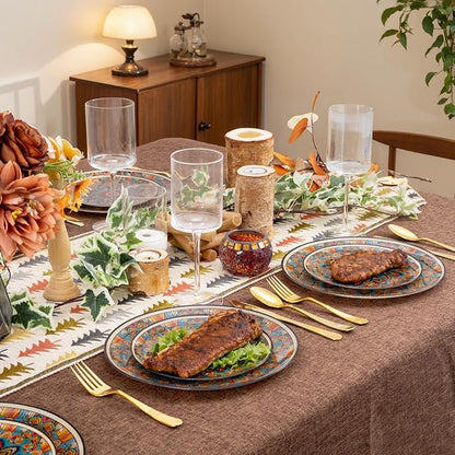 60PCS Bohemian Plastic Plates
