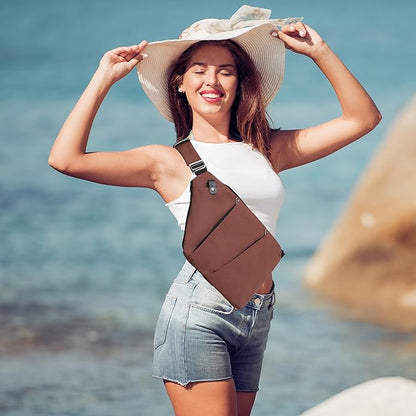 Anti Theft Crossbody Travel Bags for Women Men Cross Body Slim Sling Handbags with S Hook Antitheft