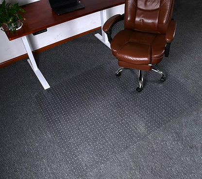 Large Chair Mat for Carpet, Easy Glide Plastic Carpet Floor Protector Mat for Office Chairs for Work & Home