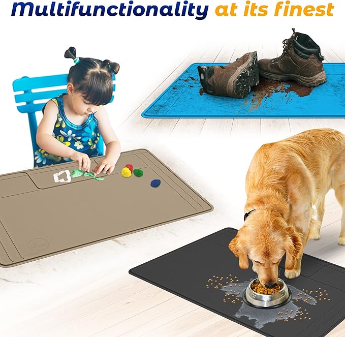 The Original Under Sink Mat - Silicone Waterproof mat, Trimmable, Easy to Clean, Kitchen cabinet liner, Under sink protector mats, Disinfection Surface - 34" x 22" or smaller