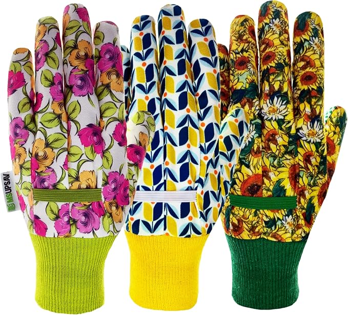 Thorn Proof&Puncture Resistant Gardening Gloves with Grip,Garden Gloves for Women, Leather Work Gloves,Gifts
