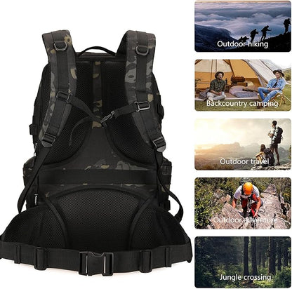 50L Military Tactical Backpack Hiking Waterproof Backpack Large Military Pack 3 Day Assault Pack Molle Bag Rucksack