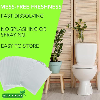 Toilet Bowl Cleaner Strips 60 Count, Unscented Eco-friendly, Non-toxic, Septic Safe, Removes Odors & Stains, Plastic-free, Natural Toilet Bowl Cleaner for Quick and Easy Cleaning